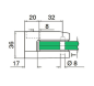 Mobile Preview: Glashalter Vorderseite links/rechts MItte Pfosten Punkthalter V4A Edelstahl flach / Rohr 42,4 Klemmen Glasklemme